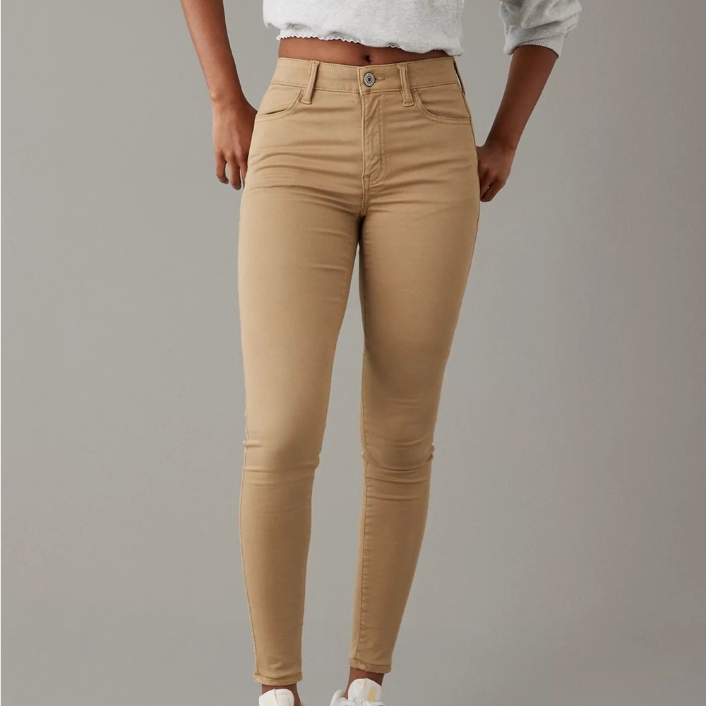 AE Khaki High-Waisted Skinny Jean